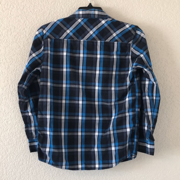 Boys - Button Down Plaid Shirt - Picture 2 of 2